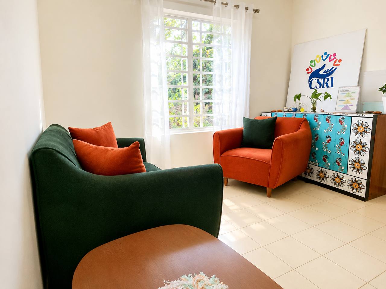 Training room — one-on-one trauma-informed consultation session